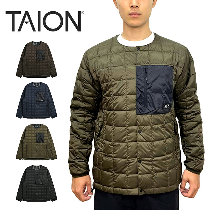 タイオン TAION TAION-104BXMT-800 MOUNTAIN CREW NECK LIGHT DOWN JACKET マウンテン クルーネック ライトダウンジャケット【10％OFF】 800FP 羽毛 通勤 アウトドア キャンプ ストリート アウター 保温 防寒 防風 定番 メンズ レディース ユニセックス 国内正規 2024AW