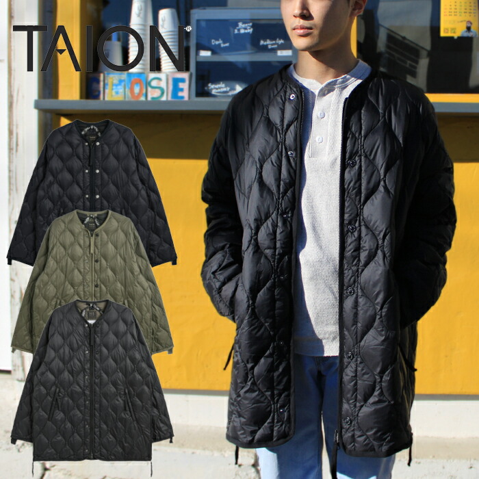 【SALE / 即日発送】タイオン TAION TAION-M65LSZBML-1 MILITARY M65 LINER W-ZIP DOWN JAKET【10％OFF】 ミリタリー M65 ライナーWジップ ダウン ジャケット ソフトシェル 800FP 羽毛 通勤 ストリート アウター 防寒 定番 メンズ レディース ユニセックス 国内正規 2025AW