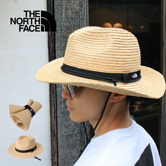 THE NORTH FACE ラフィアハット　麦わら　サファリ　ストロー　黒 楽天市場】ザ・ノース・フェイス THE NORTH FACE ハット