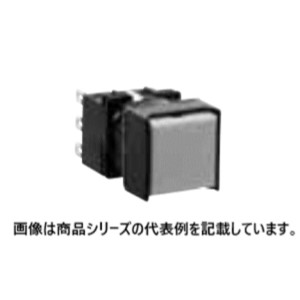 IDEC 押ボタンスイッチ(Φ16 LBシリーズ) ■形番:LB2B-M1T5W □形状:正角形(ボタン) □動作種別:モメンタリ形 □接点構成:銀接点/1c □その他指定:はんだづけ兼用タブ端子形 □ボタン色:W(白)