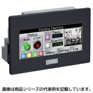IDEC FT1A形コントローラ ■型式：FT1A-C12RA-B □LCD：TFTカラー □ベゼル色：ダークグレー □電源仕様：DC24V □入出力点数：12点(8/4) □出力タイプ：4点10Aリレー出力