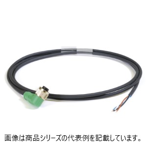IDEC LF3D形専用アクセサリ ■型式：LF9Z-CM23 □品名仕様：M12コネクタケーブル □種類：ライトアングル □長さ：3m