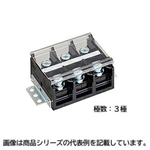 IDECBN-Wシリーズターミナルブロック■型式：BN200BW3K□端子形状：ねじ締め形□端子ねじ：M10□固定端子極数：3極□適合電線：AC/DC800V・240A□JIS定格：100\u0026#13215;