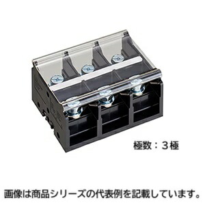 IDECBN-Wシリーズターミナルブロック■型式：BN300BW3□端子形状：ねじ締め形□端子ねじ：M10□固定端子極数：3極□適合電線：AC/DC800V・310A□JIS定格：150\u0026#13215;