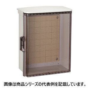 日東工業[OPK-CA]キー付耐候プラボックス・透明扉(屋根付)■型式:OPK20-55CA□色彩:Nホワイトグレー色(N8.5)□外径寸法 mm ヨコ:500 タテ:521 フカサ:200□基板寸法 mm ヨコ:420 タテ:390□質量 kg:5.9