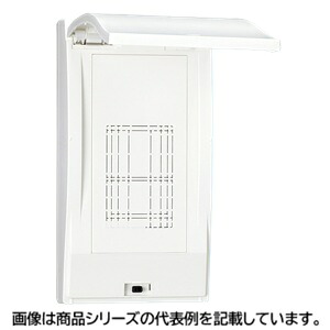 日東工業屋内用ドア付FPボックス■型式:FPCD-2□色彩:ホワイト色(N9.5)□材質:ポリスチレン樹脂(難燃性)□外形寸法(mm): ヨコ:280 タテ:325 フカサ:124□取付基板:木製基板□質量(kg):1.5|電電虫@web