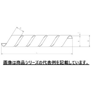 日東工業[BP53]スパイラルチューブ■型式:BP53-4□内径(A)mm:4□外径(B)mm:5.4□長さ m:100□束線径:?13.0□材質:ポリエチレン