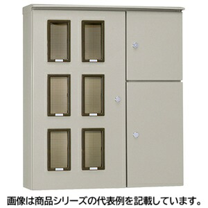 日東工業屋外用集合計器盤キャビネット■型式：SHO-310B□塗装色：ライトベージュ塗装(5Y7/1)□寸法(mm)：　ヨコ：900　タテ：1600　フカサ：200□扉形式：3枚扉□摘要：単(三)相 3線式 30A 10回路用□質量(kg)：79.0｜電電虫＠ｗｅｂ