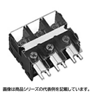日東工業ブレーカ用端子台(経済形)■型式：TBF-253W□極数：3P□定格適合電線：150㎟□定格通電電流：250A (ワイドバー150A)□端子ねじ径：M10 (スタッド)□接続可能圧着端子：　CB形：CB150-10S　 R形：R100-10｜電電虫＠ｗｅｂ