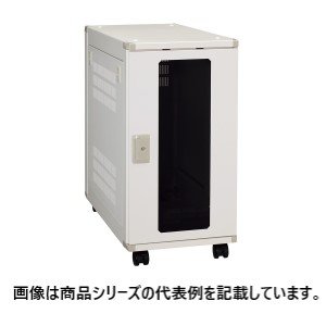日東工業 ■品名記号:FVHC60-2055E □HUB収納キャスター付（19インチタテ置きタイプ） □外形寸法(mm) 　ヨコ:200 　タテ:600 　フカサ:600 □パネル取付有効スペース 　EIA(タテ):3U □ペールホワイト塗装(10YR8.5/0.5) □質量(kg):12