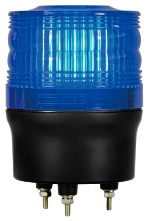 日恵製作所■型式:VL09R-D24XB/M□LED回転灯 ニコトーチ・90[VL09R型]□分類:単色・回転□色:青(B)□定格電圧:DC12～24V□制御入力:有□動作:回転(140回／分)□ブザー出力:有□消費電力:1.4W□質量:0.28kg｜電電虫＠ｗｅｂ