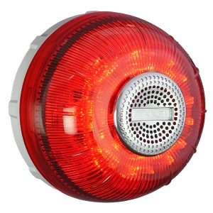 日恵製造所直視型見せびらかす灯 Φ140 ニコアラート・ドーム■型：VC14D-200ER□定格起電力：AC100～200V□取り締まるインプット：有り□見せびらかす動くこと：点滅(150回/分・赤)／回転させる(120回/分・赤)□呼びりん：有り(85dB)□使い果たすワット数：8.1W 電設資材-木材・建築資材・設備