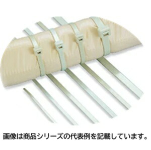 ヘラマンタイトンABタイ(長尺カラータイ)■型式：AB350-IVY□色：アイボリー□結束径：φ3.0～100mm□寸法： 全長:L\u003d380mm  幅:A\u003d7.6mm□ループ引張強度：?EVO9ISP/MK15□販売単位：50本単位