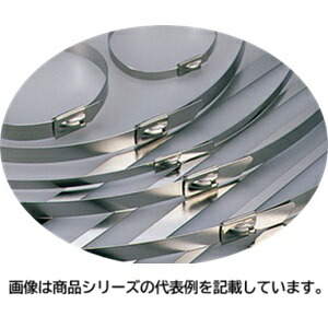 ヘラマンタイトンメタルタイ■型式：STB-200S□材質：ステンレススティールSUS317□最大結束径：φ50.0mm□寸法(mm)： 全長：L\u003d200mm  幅：A\u003d4.5mm□適用工具：MK9SST/KST-STG200/MK9PSST/SSTP-BL5□販売単位：100本単位