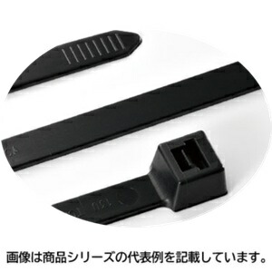 ヘラマンタイトンラッシングタイ(66ナイロン耐候)■型式：T150R-W□色：黒□結束径：φ8.0～105mm□寸法： 全長:L\u003d390mm  幅:A\u003d8.8mm□適用工具：EVO9ISP/MK15□販売単位：25本単位