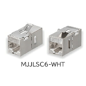ヘラマンタイトンローカルエリアネットワーク繋ぎ■型：MJJLSC6-WHT□範疇：Cat6□色：Ｎｉメッキ□遣りかた： モジュラージャック 遮蔽物付き添い人中継ぎアダプターJJ 小型爪有り手合い RJ45(8極) 中継ぎアダプター Cat6