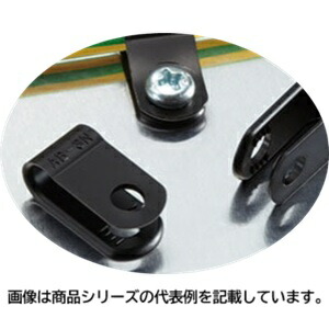 ヘラマンタイトン導電性ゼムクリップ■型：AB-3N-NC□色：黒□据えつける時の口径：4.5□当て嵌める螺子釘：M4□材質：ポリプロピレン(導電性)□売りわたすユニット：100個ユニット