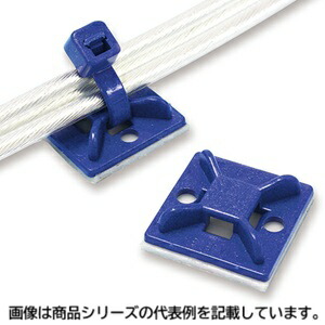 ヘラマンタイトン メタルコンテントマウントベース ■型式：MCMB4A-BLU □色：青 □寸法： 　A\u003d28.0mm 　B\u003d28.0mm 　φD\u003d4.2mm 　C\u003d5.5mm 　E\u003d1.6mm 　F\u003d20.0mm 　H\u003d6.5mm □推奨静荷重：4.9N(0.5kgf) □販売単位：100個単位