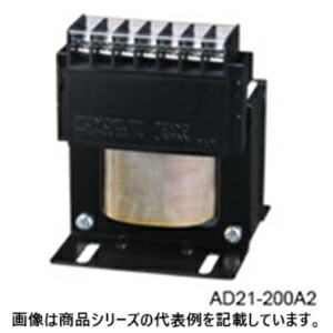 豊澄電源機器(TOYOZUMI)国内JIS 汎用トランス(単相単巻)■型式：AD21-100A2□1次電圧(V)：200/220/240□2次電圧(V)：100/115□2次電流(A)：1□容量(VA)：100□質量(kg)：0.9