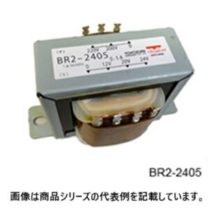 豊澄電源機器(TOYOZUMI)国内JIS 汎用トランス(単相複巻)■型式：BR2-241□1次電圧(V)：200/220□2次電圧(V)：12/20/24□2次電流(A)：1□容量(VA)：24□質量(kg)：0.92