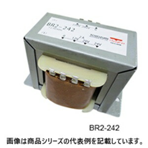 豊澄ワット数設備(TOYOZUMI)国内JIS 汎用トランス状態(単相複巻)■型：BR2-243□1次起電力(V)：200/220□2次起電力(V)：12/20/24□2次電流(A)：3□静電容量(VA)：72□質量(kg)：1.55