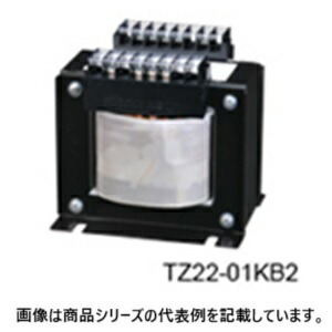 豊澄ワット数設備(TOYOZUMI)国内JIS 汎用トランス状態(単相複巻)■型：TZ22-01KB2□1次起電力(V)：180/200/220/240□2次起電力(V)：200/220/240□2次電流(A)：5□静電容量(VA)：1k□質量(kg)：10.5