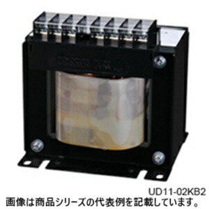 豊澄ワット数計器(TOYOZUMI)国内JIS 汎用トランス状態(単相複巻)■型：UD11-02KB2□起電力 1次・2次共用(V)：100/110/115/120(0V端子共用)□最終生産物電流 100V時(A)：20□最終生産物電流 120V時(A)：16.7□電気容量(VA)：2k□質量(kg)：3.9