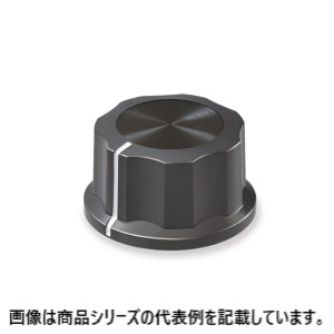サトーパーツ■形番:K-8000-L-B□モールドツマミ適合シャフト:Φ6mmサイズ:L本体材質:フェノール本体色:B (黒)スピンプレート色:B (黒)直径(A寸法):Φ26.0mm高さ(G寸法):14.4mm止めねじ:M3