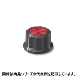 サトーパーツ■形番:K-8000-M-R□モールドツマミ適合シャフト:Φ6mmサイズ:M本体材質:フェノール本体色:B (黒)スピンプレート色:R (赤)直径(A寸法):Φ22.0mm高さ(G寸法):13.5mm止めねじ:M3