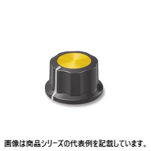 サトー一部分■形番:K-8000-M-Y□モールドツマミ其れ相応矢がら:Φ6粍大きさ:M本体材質:石炭酸本体色:B (黒)回転運動本塁色:Y (黄)差しわたし(A大きさ):Φ22.0粍高さ(G大きさ):13.5粍打ちきりねじ:M3