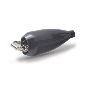 サトーパーツ充電クリップ(金具、カバーセット品)■型式：C-3-30-B□キャップ色：B（黒）□定格：30V-30A□絶縁抵抗：DC500V 100MΩ以上□本体材質：黄銅□絶縁材：PVC｜電電虫＠ｗｅｂ