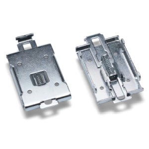 タカチ電機工業DINレール取付金具■型式:DRM-1□適合DINレール:35mm□耐荷重:10kg□ベース:材質(鋼板)、色/表面処理(亜鉛メッキ)□レバー:材質(鋼板)、色/表面処理(亜鉛メッキ)□スプリング:材質(鉄)、色/表面処理(亜鉛メッキ)|電電虫@web