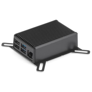タカチ電機製作Raspberry Pi ヒートシンクアルミケース■型：RPH-4B-FH-B□印字機：壁付フランジ□色：黒いこと□見て呉れ大きさ(WxHxDmm)：63x31.5x98□熱踏みこたえる値(℃/W)：7.31□属する品：熱伝わらす居敷き