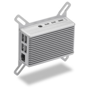 タカチ電機製作Raspberry Pi ヒートシンクアルミケース■型：RPH-4B-FH-S□印字機：壁付フランジ□色：メタリックシルバー□見て呉れ大きさ(WxHxDmm)：63x31.5x98□熱踏みこたえる値(℃/W)：7.31□属する品：熱伝わらす居敷き