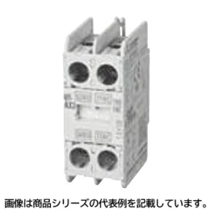三菱電機 補助接点ユニット ■型式：UT-AX2SQ 2B □製品コード：1PLS03 □1ユニット当たりの接点構成：2b □ユニット取付け方式：ヘッドオン