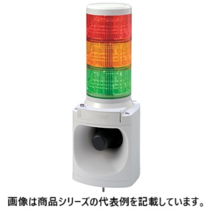 パトライト■型：LKEH-302FEUL-RYG□大きさ / 段数 / 定格起電力(V)：Φ100 / 3段 / DC24V□音手合い / UL相応う：E手合い / UL相応う□色：左より上段 R（赤）Y（黄）G（緑）□使い果たすワット数(W)：14.4W□質量(kg)：1.8kg