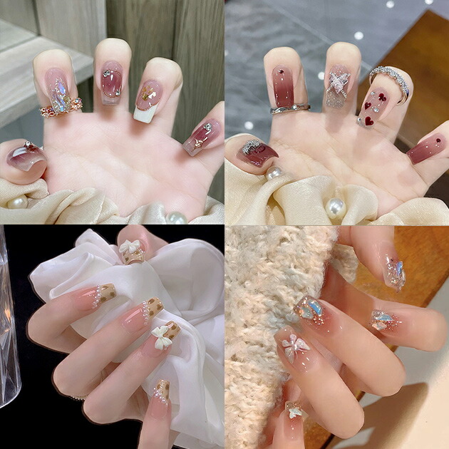 楽天市場】レースレディース パール リボン ブラック ツイード ネイル