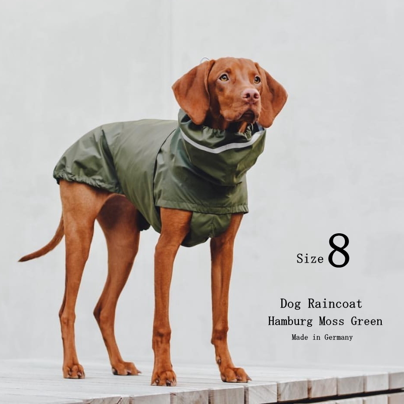 Dog Raincoat Hamburg 犬用レインコート ハンブルク Size 8 Moss Greenモスグリーン 犬 レインコート Cloud7  クラウド7 【祝開店！大放出セール開催中】