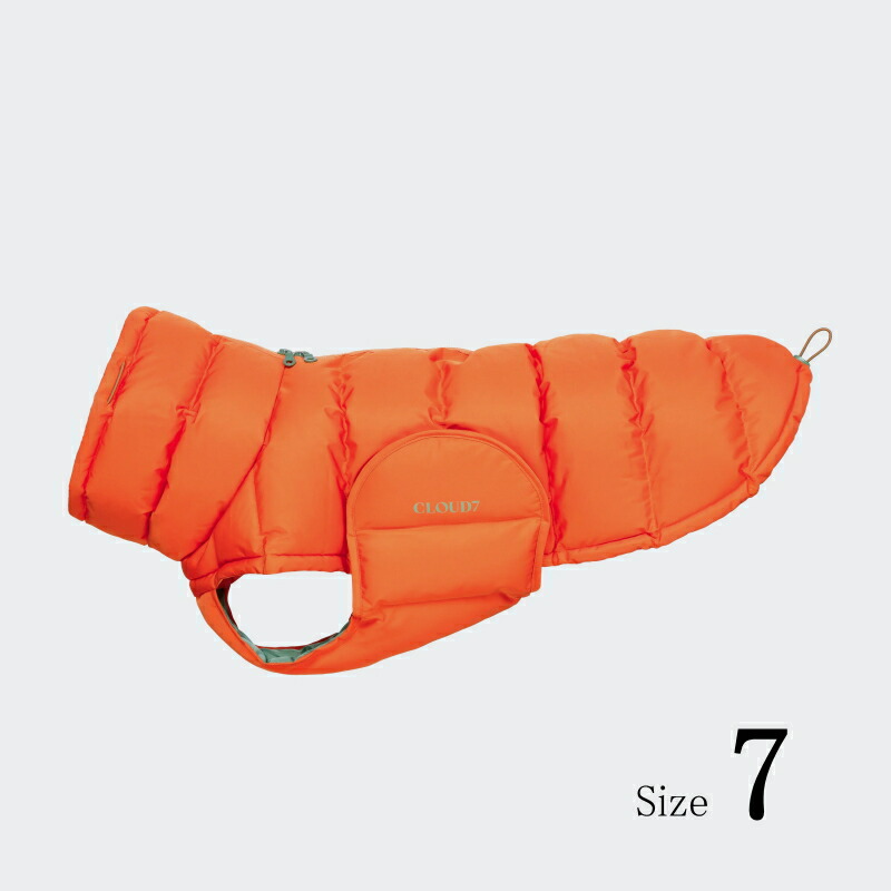 【数量限定！特別価格】 Dog Coat Alaska ドッグコート アラスカ 2024年モデル Burnt Orange バーントオレンジ Size7 ドイツ製極暖ウィンタージャケット Cloud7 クラウド7 犬 服 冬 ダウン 【おかげさまで信頼の23周年】