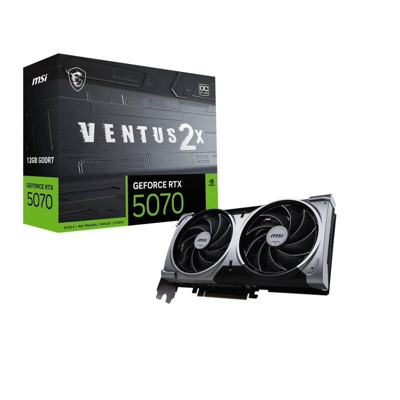 MSI GeForce RTX 5070 12G VENTUS 2X OC グラフィクスゲーム盤 VD9071