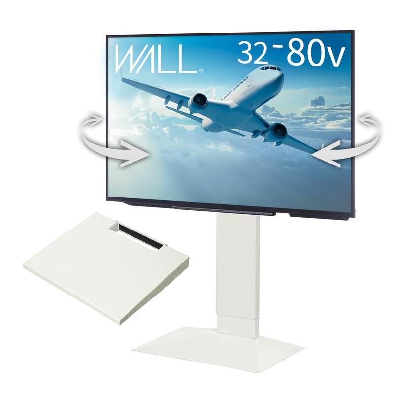WALL【 思わしい目論む賞勝ちえる 】 V3 SW テレビ受像機照明ランプ + 棚板ラージサイズ付き添い人 書き割り 首商い口 専売特許手に入れる済み 3D軍事基地 飾りもの風 置き目印字機 繻子白いこと 耐震 震度7相応う 高さ5座標軸合わせる 32~80in相応う 白 白いこと 取りはらい能力のある