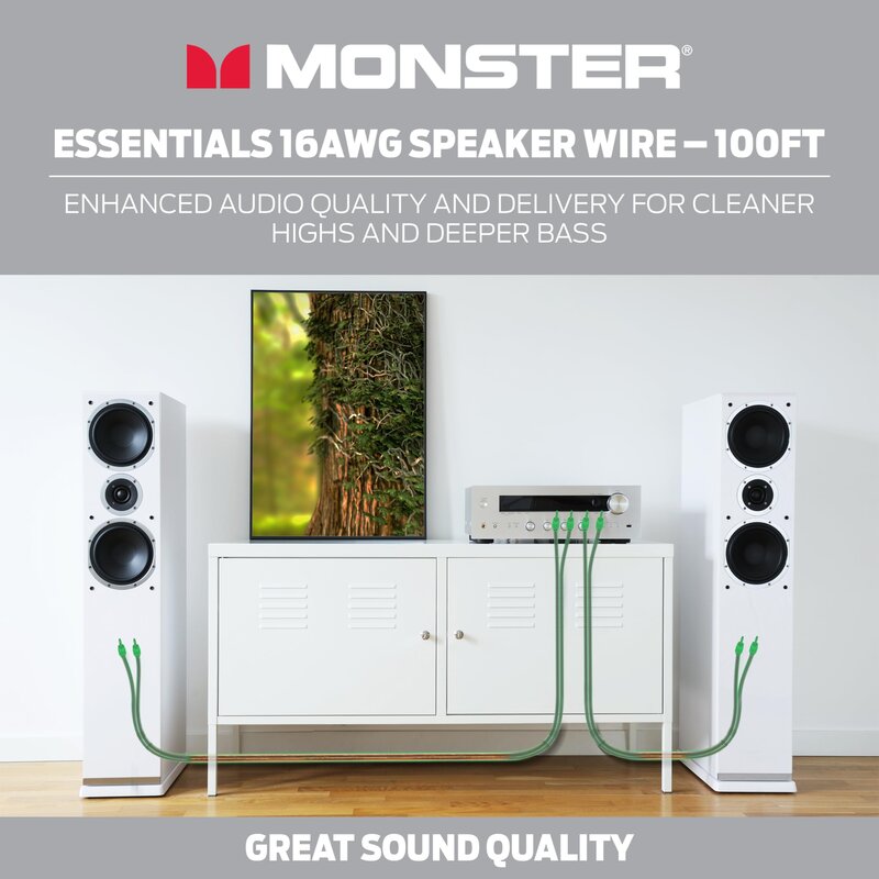 MONSTER スピーカーケーブル 16ゲージ 1巻 30.48m (100ft)ME-S16-30M 国内正規品｜denit_shop店