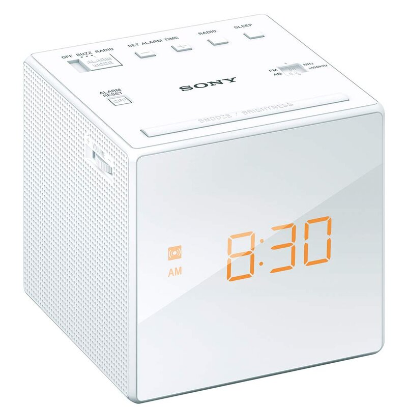 ソニー(SONY) 時辰儀ラジオ受信機 ICF-C1 : FM/AM/広広としたFM相応う おやすみタイマー 白いこと ICF-C1 W