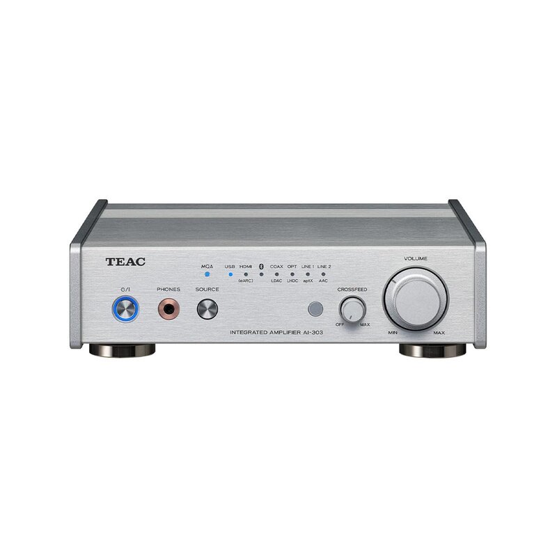 TEAC(ティアック) 人工知能学-303-S しろがね色 USB DAC/ステレオプリメインアンプ/受話器アンプリファイアー 小型パウダーコンパクト/Bluetooth/HDMI-CEC ARCARC/MQA/ハイレゾ