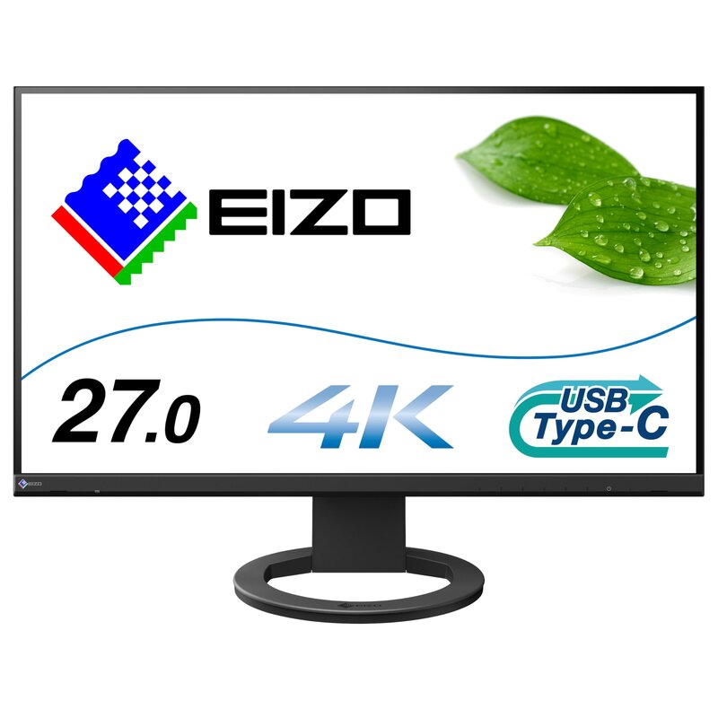 EIZO 商行為向け標準尺度管する | FlexScan EV2740S-BK | 27.0型4K UHD・USB Type-C・黒いこと