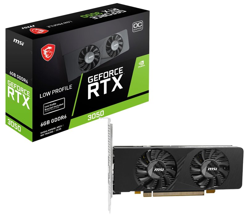 MSI GeForce RTX 3050 LP E 6G OC グラフィクスゲーム盤 VD9314
