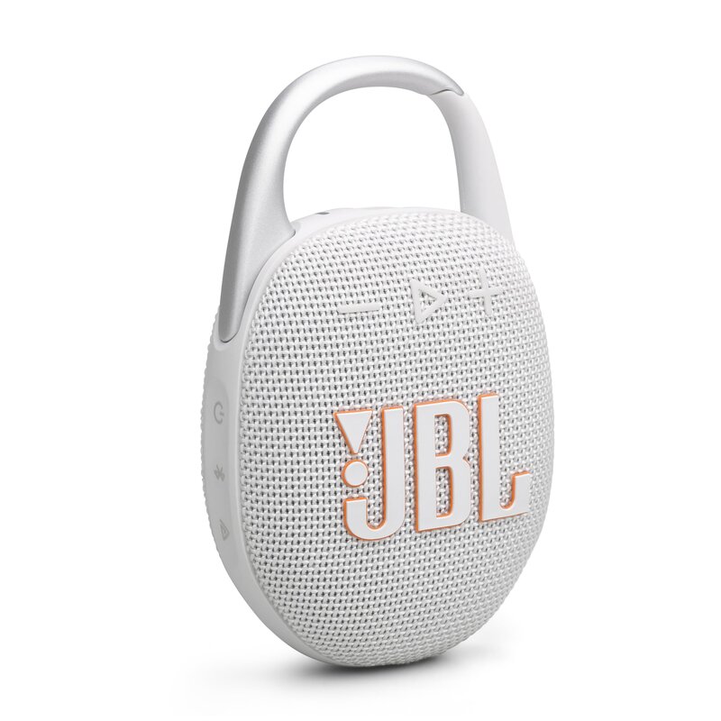 JBL CLIP5 Bluetooth金棒引き USB C申し受ける/IP67防塵雨合羽/適用業務相応う/カラビナ社会システム/パッシブラジエーター積み上げる/携帯型/白いこと JBLCLIP5WHT