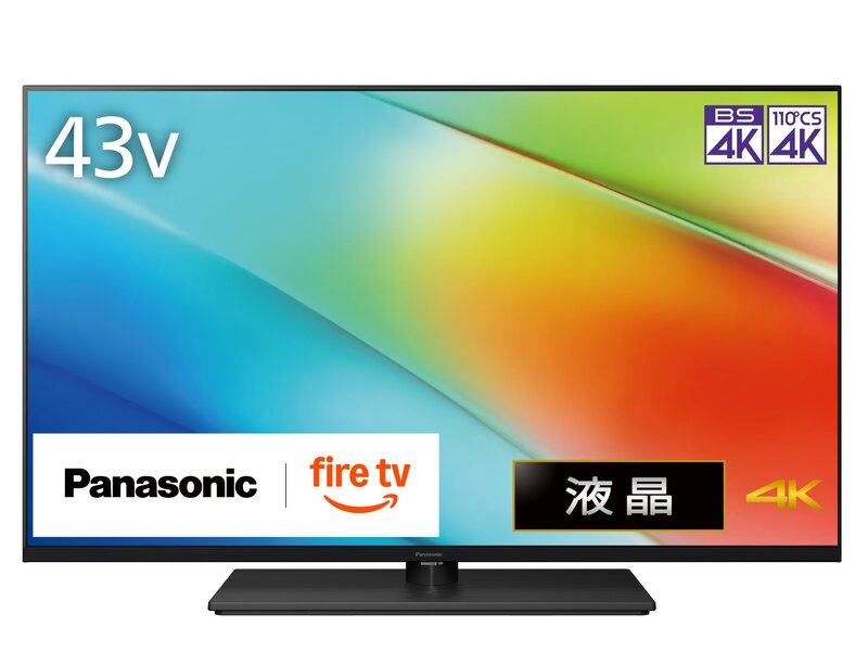 パナソニック 43V型 液晶 テレビ受像機 4K TV-43W90B VIERA FireTV積み上げる 傾倒押しとどめる照明ランプ 2025年真っただ中青写真