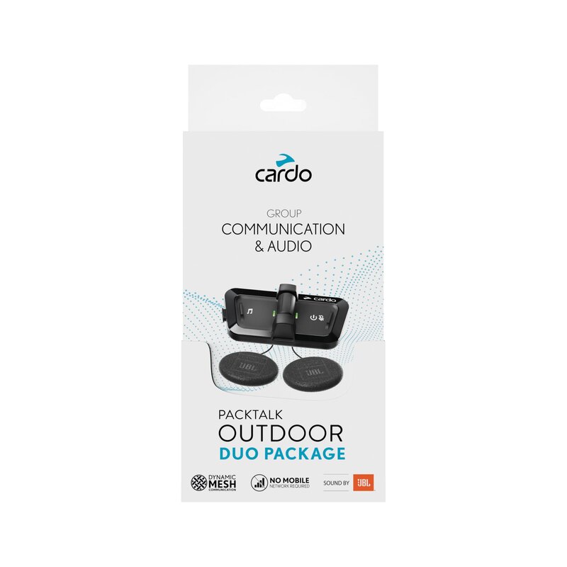 Cardo カルド はたご屋カム PACKTALK OUTDOOR 風呂敷き包み御喋りアウトドア 黒いこと 二重奏仕かける(2個入り口・入口) SP000101 [DMCメッシュメール交換/JBL音声 / IP67 /スキーの板・スノーボード・アウトドア向け] SP000101