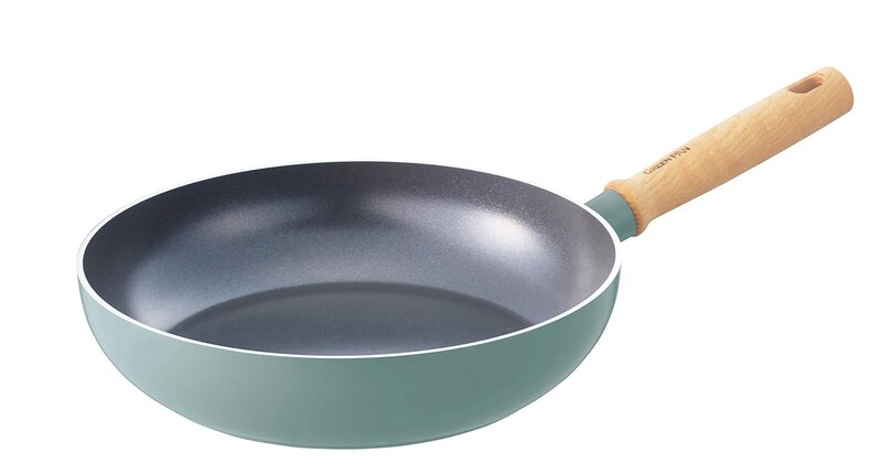 グリーンパン GREENPAN フライパン 26cm IH ガス 対応 有害物質不使用 PFASフリー セラミックコーティング メイフラワー こびりつきにくい 汚れが落としやすい 少し深め 天然木ハンドル CC001898-001|denit_shop店